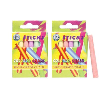Schoolbord krijtjes - 24x - gekleurd - 7,5 cm - schoolkrijtjes - speelgoed