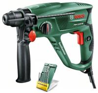 Bosch Groen pbh 2100 re boorhamer | + promoline 6-dlg sds plus s2 set - 06033a9303