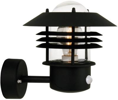 Nordlux Wandlamp Vejers met sensor E27 zwart IP44 - 4800925