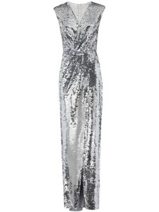 Dolce & Gabbana robe drapée à sequins - Argent