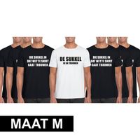 Vrijgezellenfeest heren t-shirt pakket De Sukkel - maat M - thumbnail