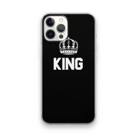 King zwart: iPhone 12 Pro Max Transparant Hoesje