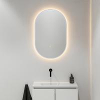 Mondiaz Glow ovale spiegel 45x90cm met verlichting cale - thumbnail