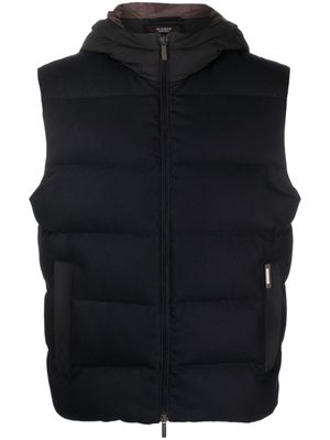 Peserico gilet matelassé à capuche - Bleu