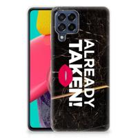Samsung Galaxy M53 | Siliconen hoesje | met naam Already Taken Black