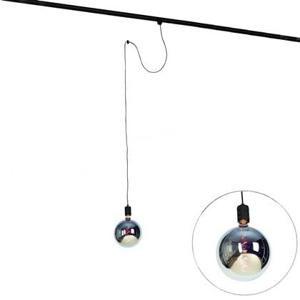 QAZQA Hanglamp met rail ophanging zwart incl. LED G200 - Cavalux