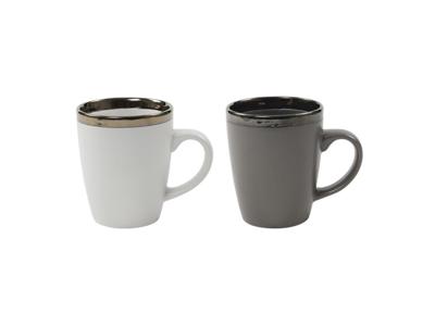 Svenska Living Koffiemok venice 340ml grijs of wit 6 st