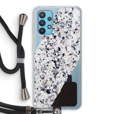 Gespikkelde marmer: Samsung Galaxy A32 4G Transparant Hoesje met koord