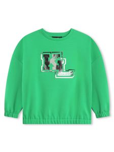 Karl Lagerfeld Kids sweat en coton à logo imprimé - Vert