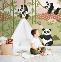 Gerecycleerd Behang Panda Rol Multi Gerecycleerd Behang Panda Rol Multi
