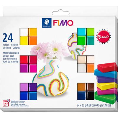 FIMO® soft, standaardkleuren, 24x25 gr/ 1 doos