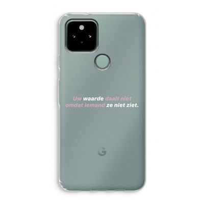 uw waarde daalt niet: Google Pixel 5 Transparant Hoesje