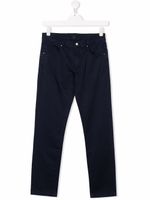 Fay Kids pantalon chino à coupe cinq poches - Bleu