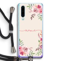 Rozen: Huawei P30 Transparant Hoesje met koord
