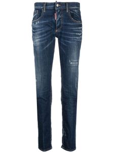 DSQUARED2 jean skinny 24/7 à effet usé - Bleu