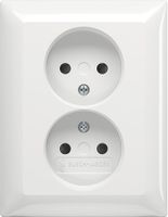 BJ Stopcontact dubbel inbouw balance wit 202 UJRB-914