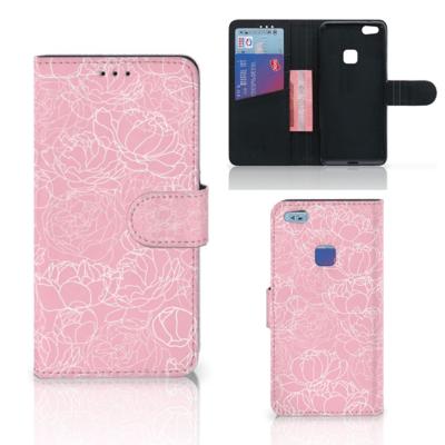 Huawei P10 Lite Hoesje White Flowers