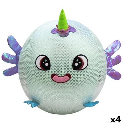 Knuffel Eolo Celeste Pluche Plastic 45 x 45 x 45 cm Opblaasbaar (4 Stuks)