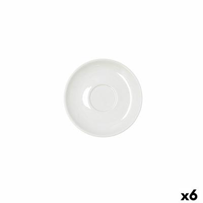 Schotel Bidasoa Serenity Hydrozero Wit Keramisch Ø 15 cm Koffie (6 Stuks)