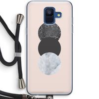 Marmeren cirkels: Samsung Galaxy A6 (2018) Transparant Hoesje met koord