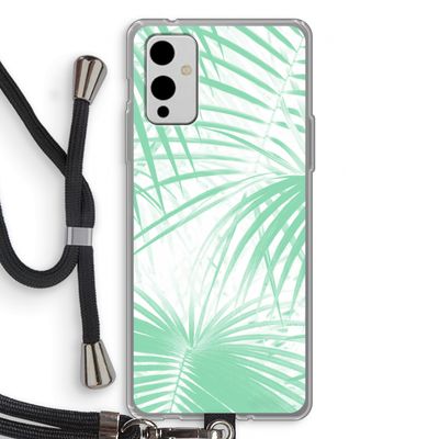 Palmbladeren: OnePlus 9 Transparant Hoesje met koord