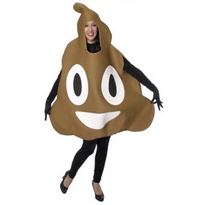 Drol/Poep emoticon verkleedkleding kostuum - bruin - volwassenen - carnaval - one size