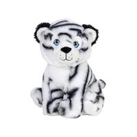 Pluche knuffel witte tijger van 19 cm   - - thumbnail