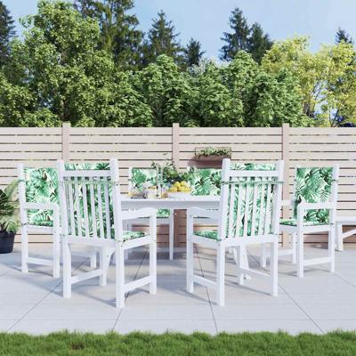Stoelkussens 6 pcs Bladpatroon 100 x 50 x 3 cm Oxford stof