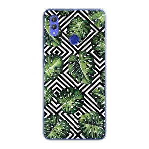 Geometrische jungle: Honor Note 10 Transparant Hoesje