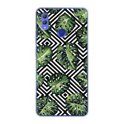 Geometrische jungle: Honor Note 10 Transparant Hoesje
