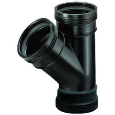 T-Stuk 45° 3 x Manchet Zwart 40mm