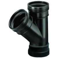 T-Stuk 45° 3 x Manchet Zwart 40mm