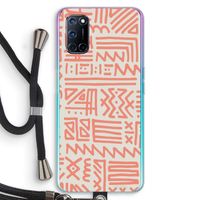 Marrakech Pink: Oppo A92 Transparant Hoesje met koord