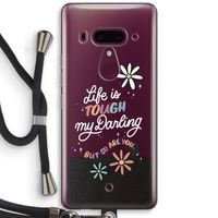 Tough Life: HTC U12+ Transparant Hoesje met koord