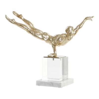 Decoratieve figuren DKD Home Decor Hars Kristal Marmer (30 x 10 x 27 cm)