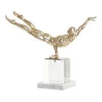 Decoratieve figuren DKD Home Decor Hars Kristal Marmer (30 x 10 x 27 cm)
