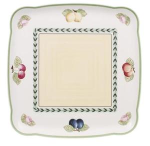 Villeroy & Boch Charm & Breakfast French Garden Taartschaal Porselein Multi kleuren Vierkant