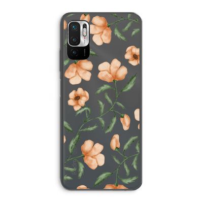 Peachy flowers: Xiaomi Redmi Note 10 5G Transparant Hoesje
