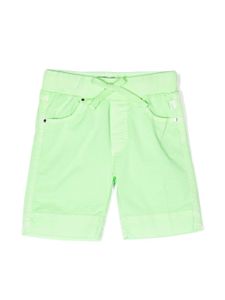 Il Gufo short en coton stretch à lien de resserrage - Vert