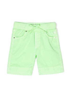 Il Gufo short en coton stretch à lien de resserrage - Vert