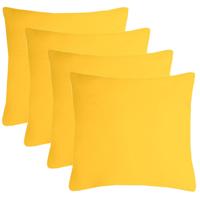 Stof Textile sierkussen Nelson - 4x - geel - 60 x 60 cm - bank kussens - polyester