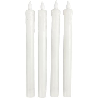 Creativ Company Led kaarsen, h: 24,5 cm, d 20 mm, 4 stuk/ 1 doos