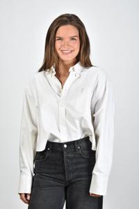 Ami Paris blouse Oversize cropped lange mouwen wit