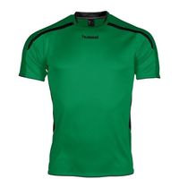 Hummel 110005 Preston Shirt Korte Mouw - Green-Black - XL