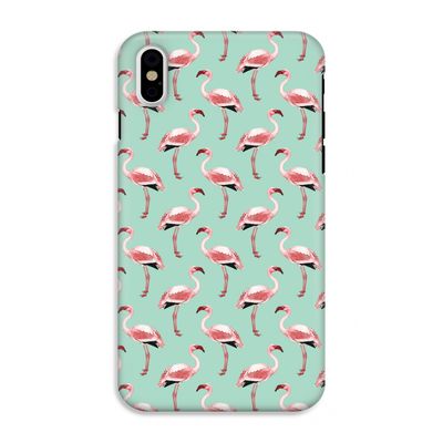 Flamingoprint groen: iPhone XS Tough Case