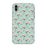 Flamingoprint groen: iPhone XS Tough Case