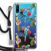 Kleurrijke papegaaien: Huawei P30 Lite Transparant Hoesje met koord