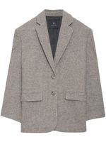 ANINE BING blazer boutonné Quinn à chevrons - Gris - thumbnail