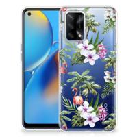 OPPO A74 4G | TPU Hoesje | Flamingo Palms