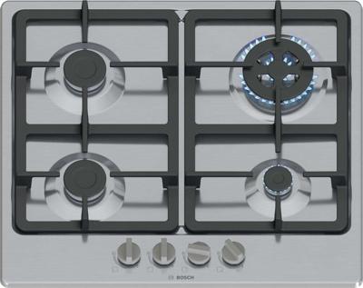 Bosch Serie 4 PGH6B5K90 kookplaat Roestvrijstaal Ingebouwd 58 cm Gaskookplaat 4 zone(s)